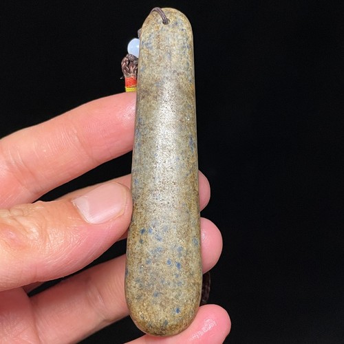 Antiguo collar colgante chino hetian jadeíta tallado a mano etiqueta estatua A1242 - Imagen 4 de 13