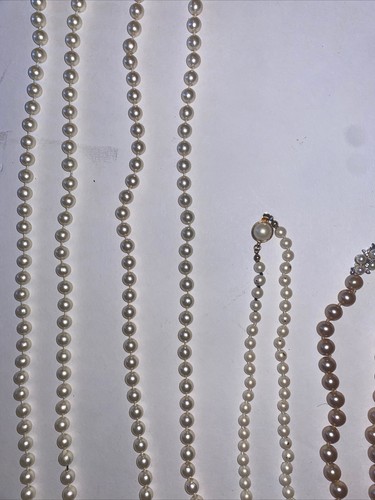 Vintage Costume Fashion Pearl Lot Japan Long And Short - Picture 5 of 10