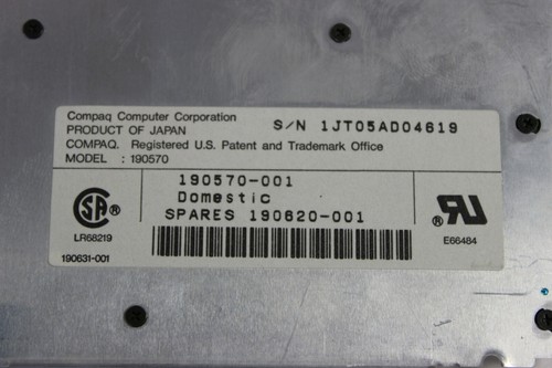 COMPAQ 190620-001 190570-001 KEYBOARD CONTURA AERO 4/25 4/33C  MODEL 190570 - Picture 3 of 3