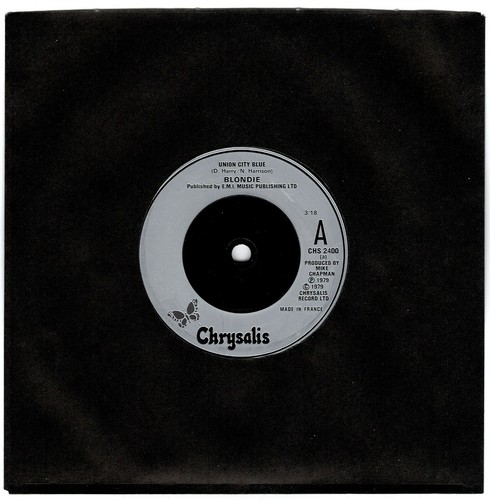 BLONDIE - 'Union City Blue' 7" 45rpm CHRYSALIS 1979 VG/M (CHS 2400) - Picture 3 of 4