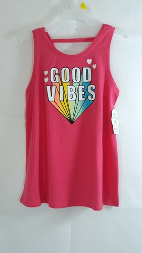 Wonder Nation Girl's Multicolored Sleeveless Fun Graphic Swing Tank Top Shirt - Picture 14 of 25