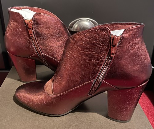 NIB Chie Mihara ‘Elgi’ Copper Leather & Suede Zipped Ankle Boots UK 6/39 €258 - Picture 4 of 8