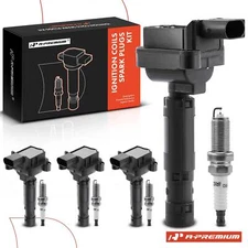 4pcs Ignition Coil & 4 IRIDIUM Spark Plug Kits for Mercedes Benz C230 03-05 1.8L