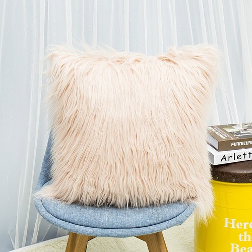 Faux Fur Throw Pillow Case Soft Fluffy Plush Sofa Cushion Cover Home Office Deco - Picture 14 of 20