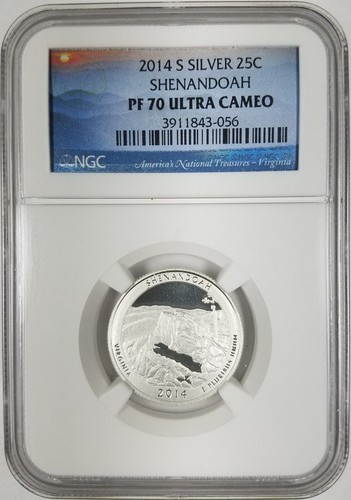 2014 S Silver 25C National Treasures Quarter 5x Coin Set NGC PF70 #2 - Picture 4 of 11