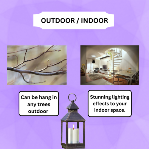 Garden Lantern Light Decor Battery Operated Hanging Tabletop Outdoor Home Lamp - Bild 13 von 20