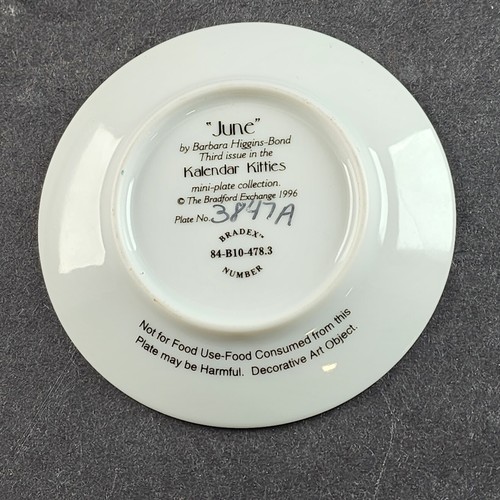 Kalendar Kitties Mini 3.5" Decorator Plates by Barbara Higgins-Bond Choose Month - Picture 9 of 22