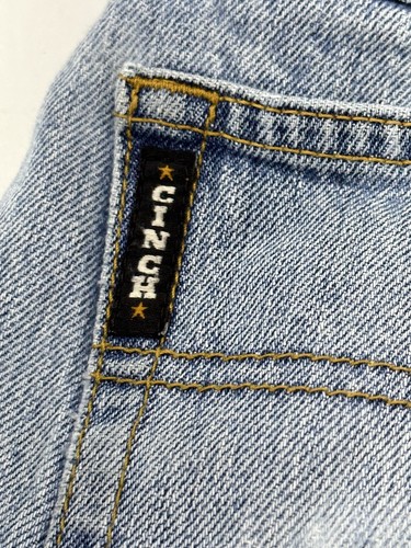 Cinch Jeans Men Black Label Loose Taper Blue Denim Distressed Worn-In 34x36 - Bild 13 von 14