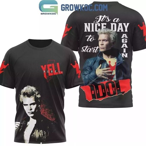 HOT SALE Billy Idol It’s A Nice Day To Start Again 3D T-Shirt Fans gift T shirt