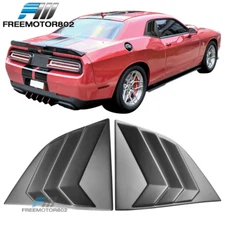 Fits 08-23 Dodge Challenger XE V3 Style Window Louvers Scoops Rain Sun Guard