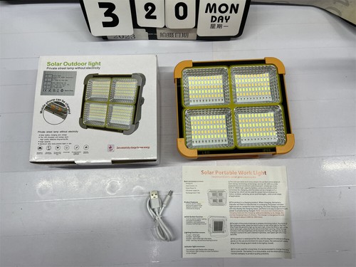 LED Solar Baustrahler Outdoor Campinglampe USB Flutlicht 15000mAh Akku PowerBank - Bild 4 von 12