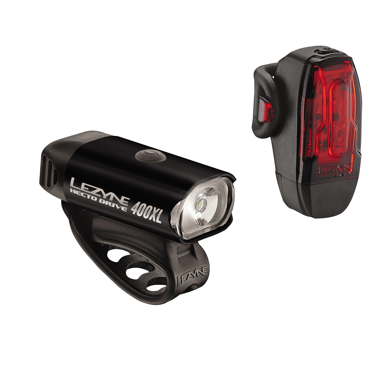 Lezyne Hecto Drive 400Xl Bicycle Headlight KTV Tail Light Set (BLK HI GLOSS) Lezyne Hecto Drive 400Xl Bicycle Headlight KTV Tail Light Set (BLK HI GLOSS)