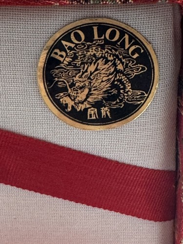 Chinesisches Souvenir Bronze Medaillon Münze Drache BAO LANG im satinierten roten Drachen Etui - Bild 4 von 13