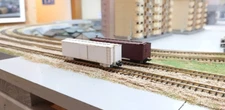 N Scale Model U.S. Style 40' Wooden Box Car Kit A Freight Car New