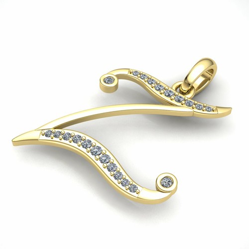 Collar Colgante Alfabeto Diamante Natural Iniciales A a Z Oro 10k - Imagen 129 de 132