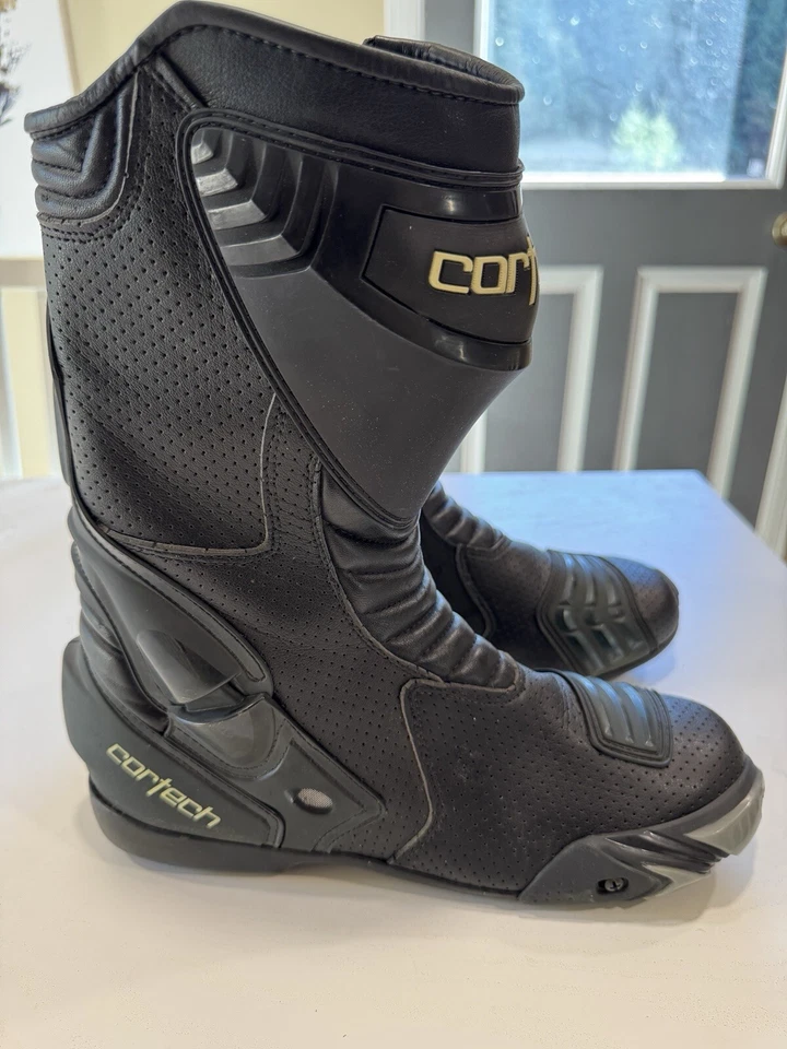 Hombre Cortech Botas Moto Talla 45 US 11 Cuero Negro Foto 3 de 4