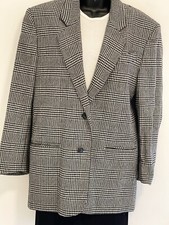 Peabody House Vintage Houndstooth Women's BLazer Black White