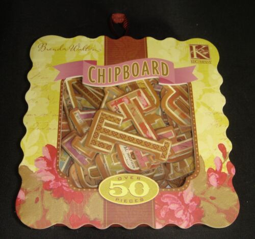 K & Co Brookfield Chipboard Alphabet más de 50 piezas B Walton Paper Craft K & Company - Imagen 2 de 2