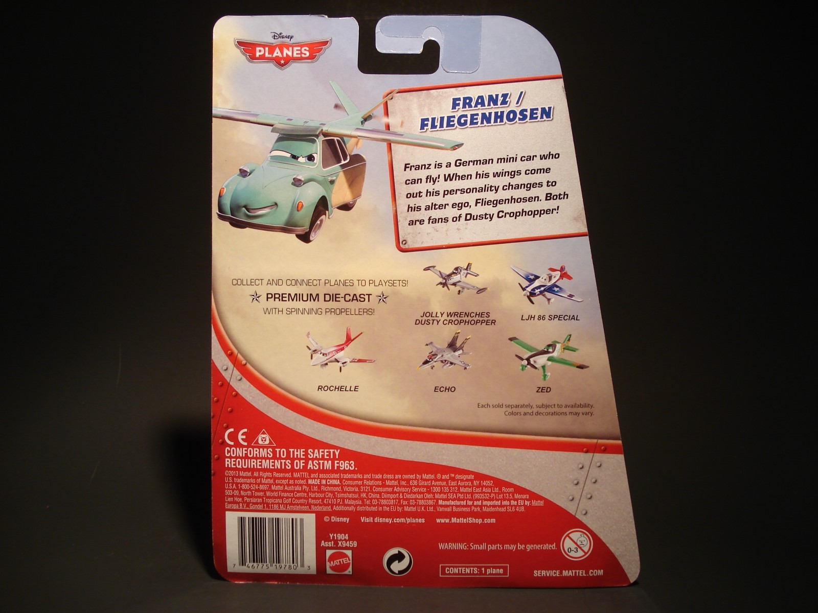 Disney Planes Franz Fliegenhosen World of Cars Series by Mattel - Picture 2 of 9