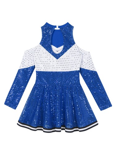 DE Cheer Leader Kostüm Cheerleading Outfit Mädchen mit Pompons Tanzbekleidung - Bild 26 von 31