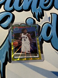 2020-21 Donruss Tyrese Maxey #211 RC Rated Rookie Green & Yellow Laser SSP