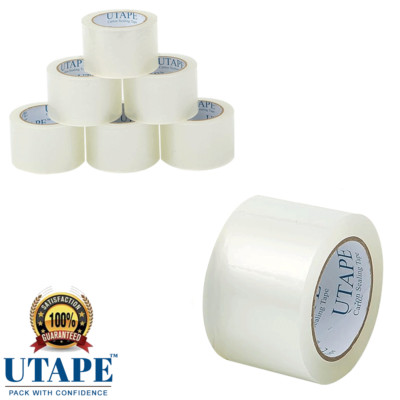 6 Rolls Packaging Tape Carton Packing Clear Shipping Tape Adhesive Tape 3''x330'
