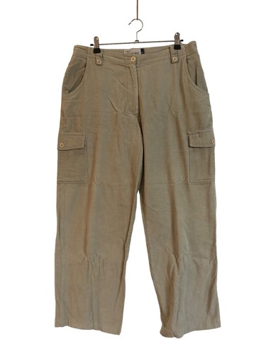 Rockmans Brown Corduroy Pants Size 10 Leisure Cargo Style Pockets W33 L26 - Picture 9 of 17
