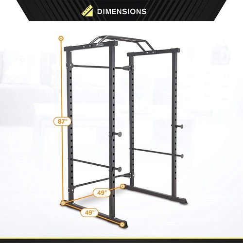 Power Cage Rack & Folding Utility Weight Bench CIRCUIT FITNESS AMZ-600CGKIT - Picture 3 of 16
