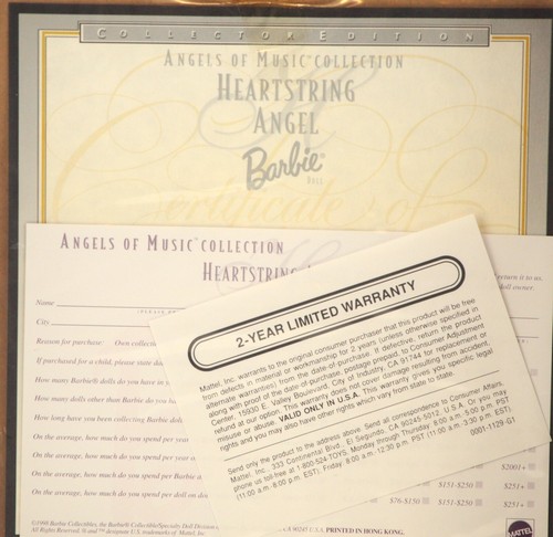 Barbie vintage Angels of music collection “Heartstring angel” #21414 Mattel - Imagen 13 de 14