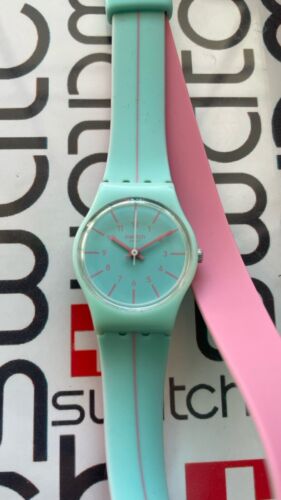 Swatch Menthe A L’eau LL118 Standard ladies 25mm Silicone Double Wrap