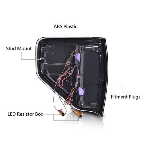 ALLGOOD LED Tail Lights Assembly, Compatible with Ford F150 2009-2014(Only Fi... - Picture 6 of 9