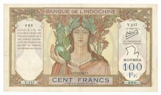 New Caledonia Nouméa 100 Francs ND (1957) P. 42 / 42d Crisp VF Note