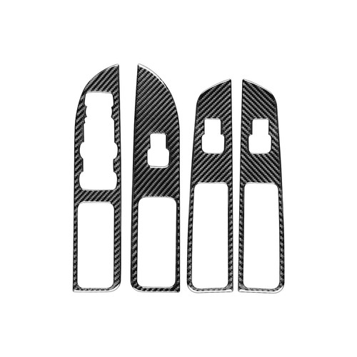 Fit For Ford Explorer 2013-2019 Carbon Fiber Window lift Switch Panel Trim LHD - Picture 2 of 8