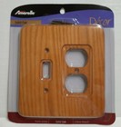 Amerelle Decor Wood Round Corner Single Toggle Duplex Solid Oak 196TD New