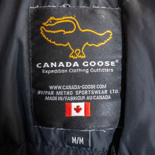 Canada Goose Puffer Vest Men M Duck Down Filled In Gray Full Zip - Picture 22 of 22