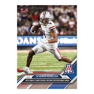 Tetairoa McMillan Univ Arizona Record 2024 Bowman U Now Football Card 4
