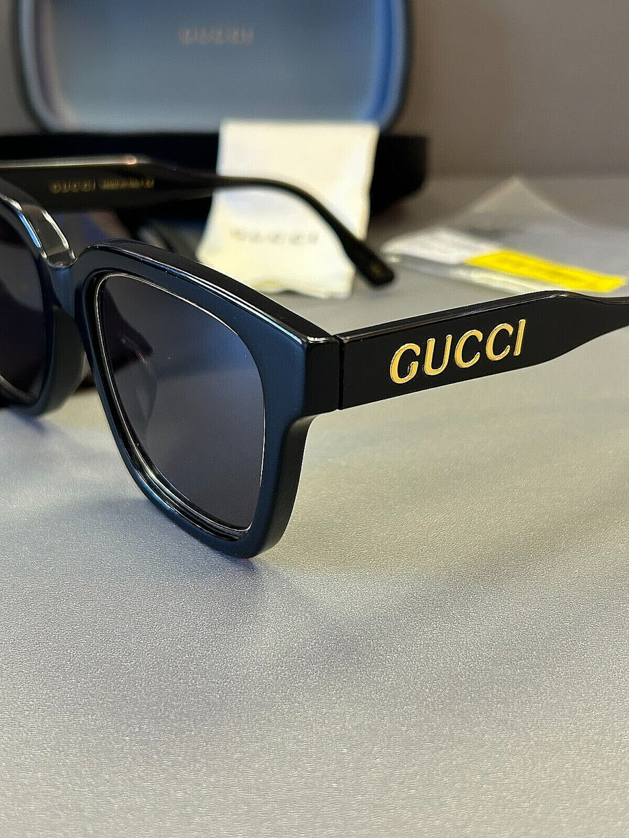 GUCCI SQUARE 52mm LADIES SUNGLASSES GG1136SA 001 BLACK GOLD  display picture 2