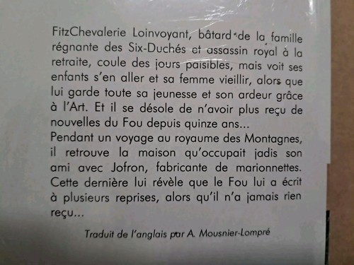 NEUF LIVRE ROMAN FANTASY LE FOU ET L ASSASSIN ROBIN HOBB SOUS BLISTER - Picture 4 of 4