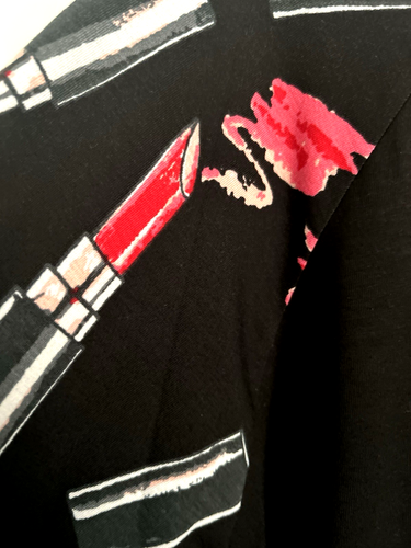 Lularoe Lipstick Randy Size Large NWT Black Pink Red - Picture 9 of 9
