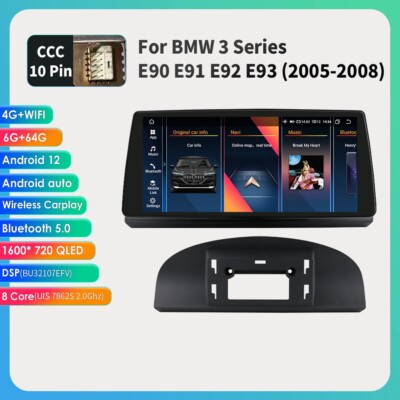 10.33''Android GPS Stereo CarPlay For BMW 3 Series E90 E91 E93 CCC Car Radio 64GB