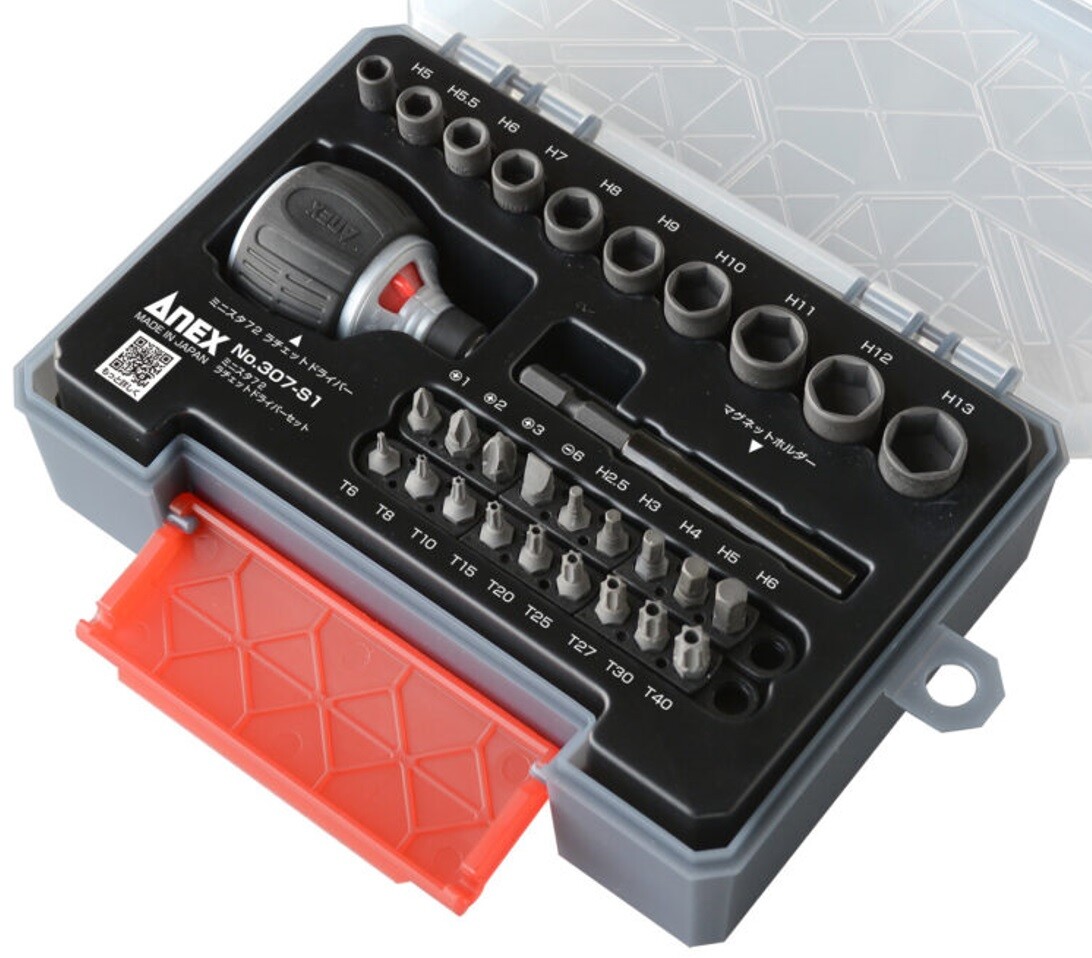 ANEX MINI STA 72 RATCHET DRIVER WITH BIT SET 307-S1 | eBay