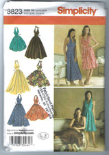 Simplicity 3823 Misses Dress Pattern Size 6 - 14 Halter Neck Dress