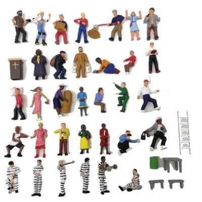 #ad Model Power 36 Piece O Scale Painted Figures $25.00
