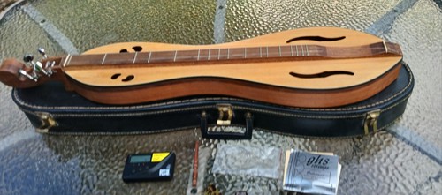 Vintage 4-string Appalachain Mountain Dulcimer Instrument with Extras 34" - Picture 11 of 21
