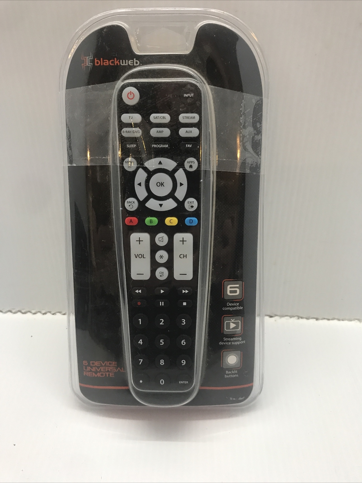 Blackweb 6Device Universal Remote Control Black BWB17AV002 eBay