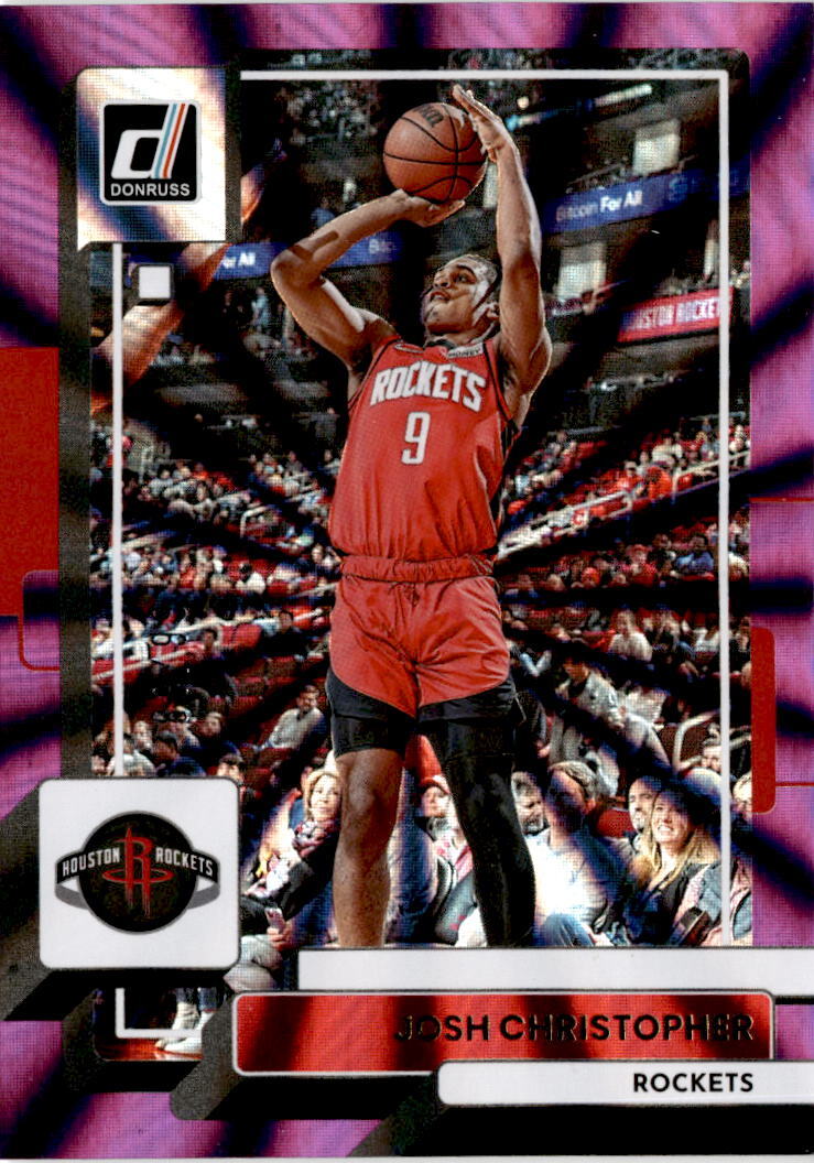 2022-23 Donruss #154 Josh Christopher Holo Laser Purple #/99 Houston Rockets