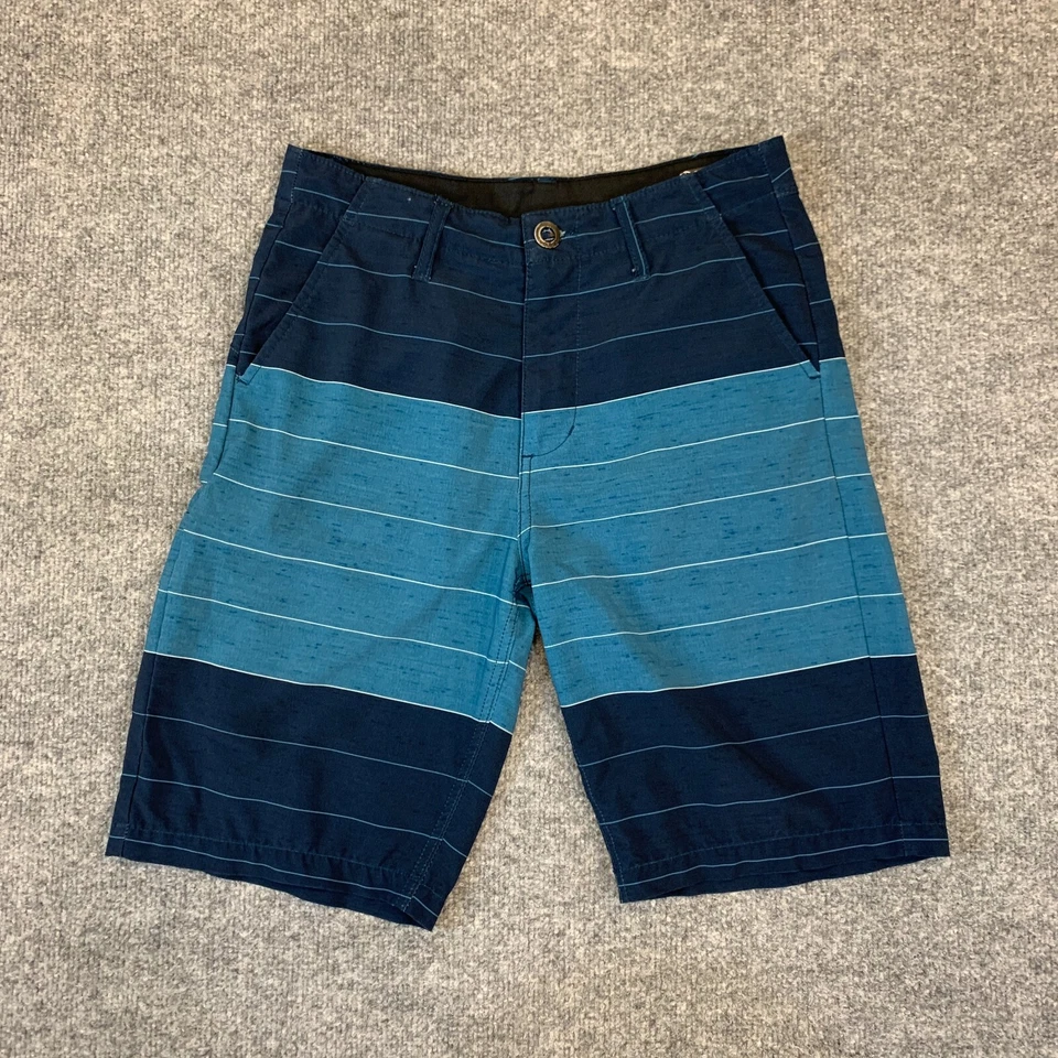 Volcom Hybrid Shorts Big Boys Youth 28 Blue Striped Frickin V4S Mixed Surf Turf - Image 2 of 4