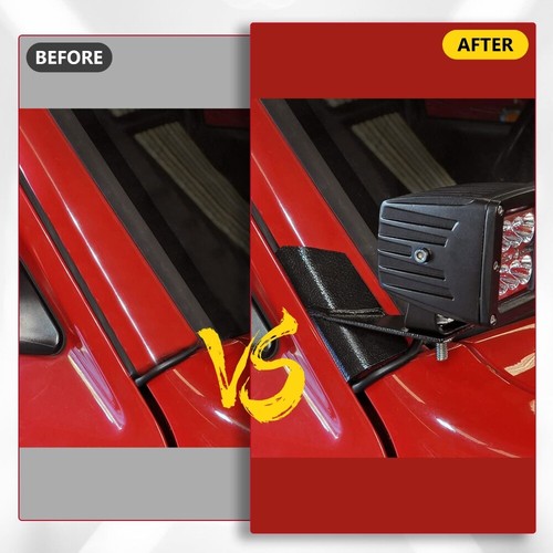 4" Windshield LED Light Bar Mounting Bracket For Jeep Cherokee XJ 84-01 MJ 86-92 - Picture 9 of 12