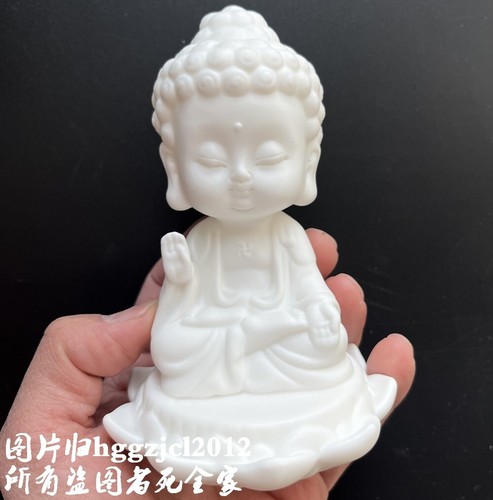 5.1" Porcelain Kid Shakyamuni Buddha Statue Zen Buddhism Car Home Shrine Decor