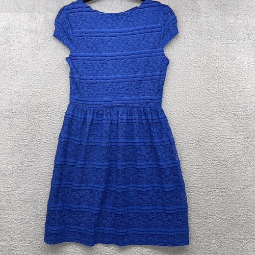 En Focus Studio Damen Minikleid blau Fit Flare Flügelärmel U-Ausschnitt Größe 6 - Bild 10 von 11